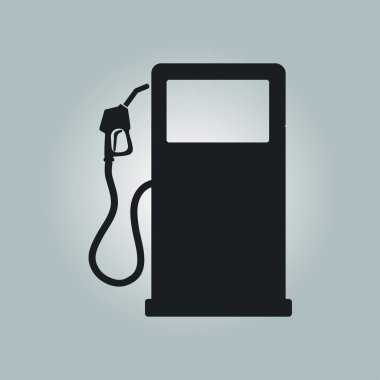 Benzin pompa meme işareti. Benzin istasyonu simgesi. Düz tasarım stili.