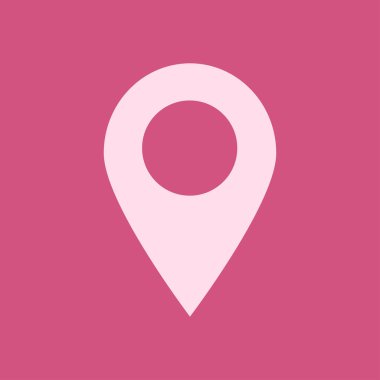 Harita işaretçi simgesi. GPS konumu sembolü. Düz tasarım stili. Vektör Eps 10.