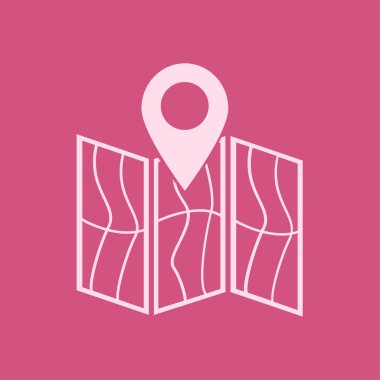 Harita simgesi. Konumu sembolü.