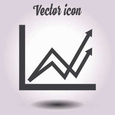 İş grafiği. Grafik düz simgesi