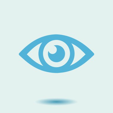 Göz simgesini. Düz tasarım stili.