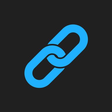 Bağlantı tek simge. Zincir bağlantı erkek.