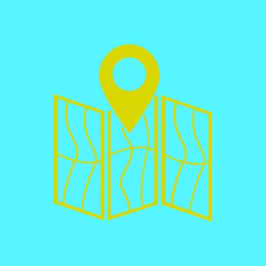 Harita simgesi. Konumu sembolü.