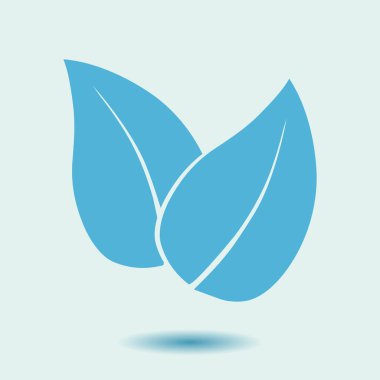 Yaprak simgesi. Taze doğal ürün simgesi. Organik ürün işareti. Düz tasarım stili.