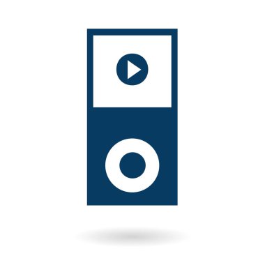 taşınabilir kitle iletişim araçları oyuncu simgesi. düz tasarım stili. vektör eps 10.