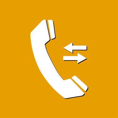 Telefon simgesi. Düz tasarım stili. Vektör Eps 10.