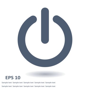 Güç işareti simgesi. Düz tasarım stili.  