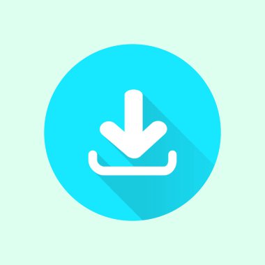 Simgesini indirin. Düğme yükleyin. Düz stil.