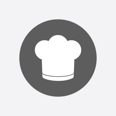Chef şapka işareti simgesi. Şapka pişirme sembolü.