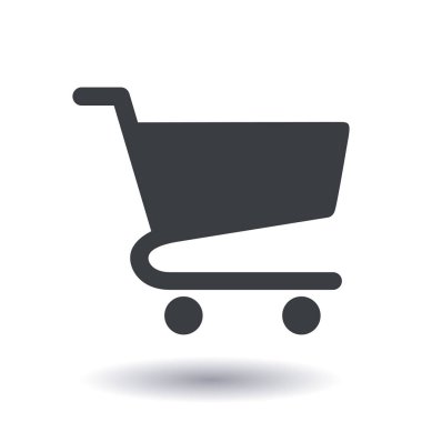 grafik alışveriş düz simgesi