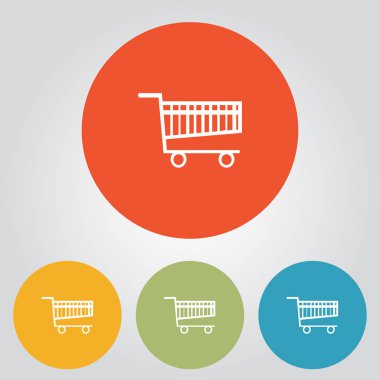 grafik alışveriş düz simgesi