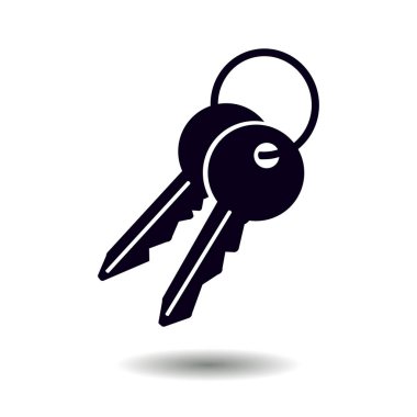 Anahtar simgesi. Kilit erkek. Güvenlik işareti. Düz tasarım stili.