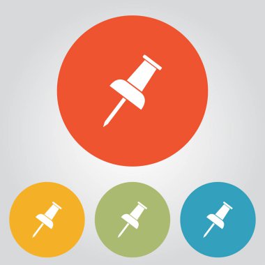  PIN simgesi itmek. Vektör Eps 10. 