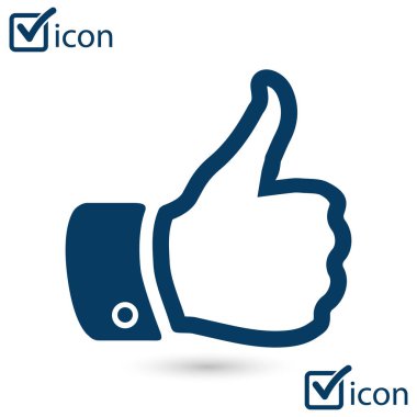 Simge gibi. El parmak tabela. Sembol başparmak. Düz tasarım stili. 