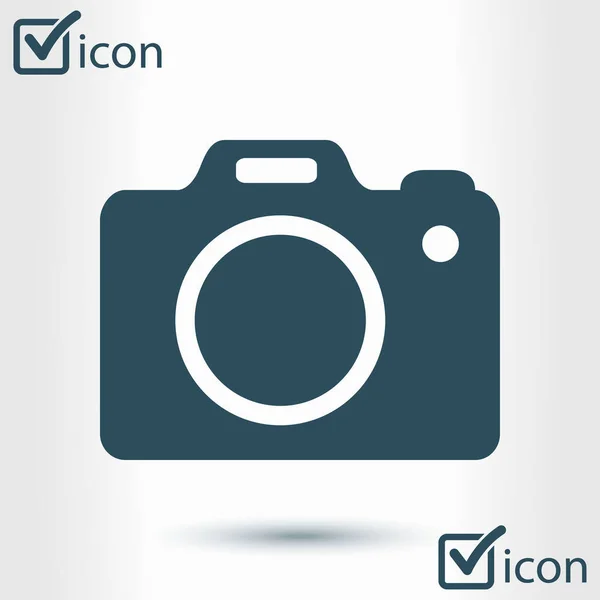 Foto Camera Symbool Pictogram Met Teken Voor Dslr Camera Digitale — Stockvector