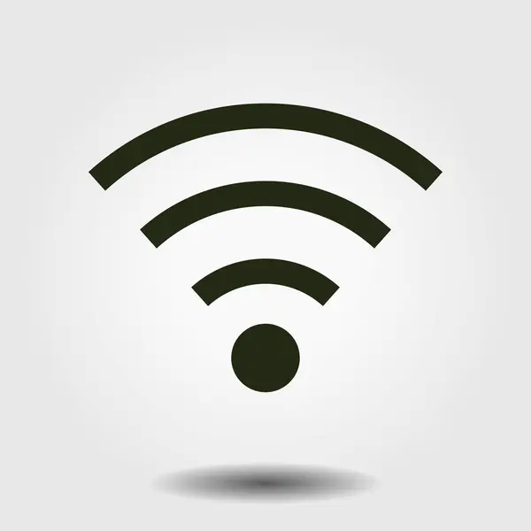 Wifi Symbool Pictogram Van Draadloze Netwerk Van Vector Platte Ontwerp — Stockvector