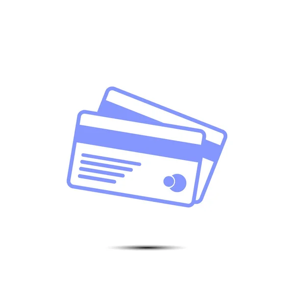 Vektor Kreditkarten Symbol Flachen Design Stil Folge — Stockvektor