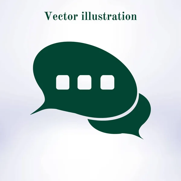 Ikone Des Dialogs Vektorillustration Flacher Designstil — Stockvektor