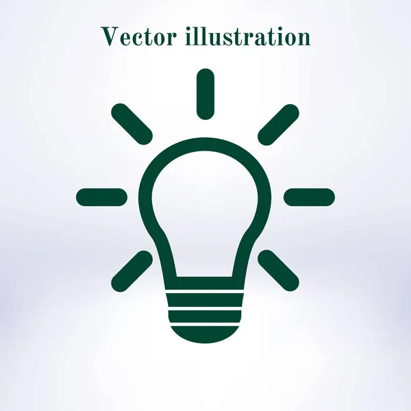 Lampe Lumineuse Signe Icône Symbole Idée — Image vectorielle