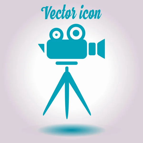 Icono Cámara Cine Estilo Diseño Plano Vector Eps — Vector de stock