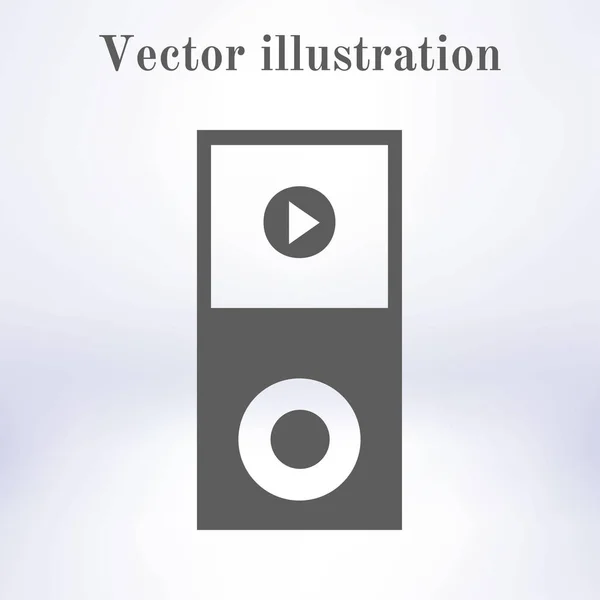 Icono Reproductor Multimedia Portátil Estilo Diseño Plano Vector Eps — Vector de stock