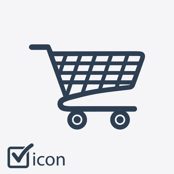 Icono Plano Carta Compras — Vector de stock