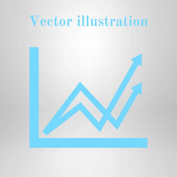 Gráfico Negocios Icono Plano Del Gráfico — Vector de stock