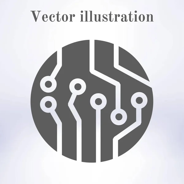 电路板图标 技术方案方形符号 平面设计风格 — 图库矢量图片