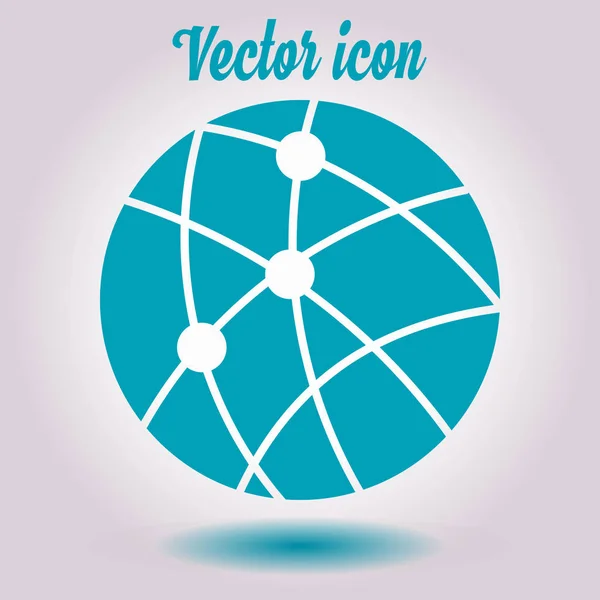 Tecnología Global Símbolo Signo Icono Red Social — Vector de stock