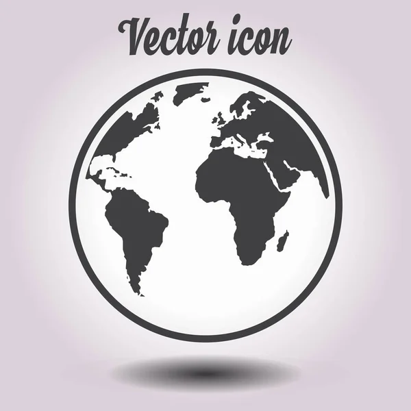 Ícone Globo Ilustração Vetorial Simples — Vetor de Stock