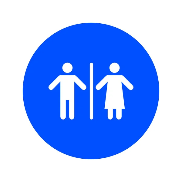 トイレ記号アイコン トイレ記号です 男性と女性のトイレ フラットなデザイン 赤と白の色 — ストックベクタ