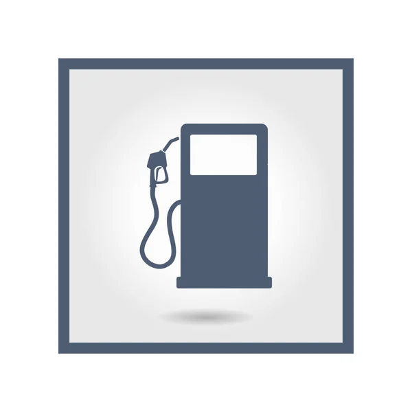 Benzine Pomp Mondstuk Teken Gas Station Pictogram Platte Ontwerpstijl — Stockvector