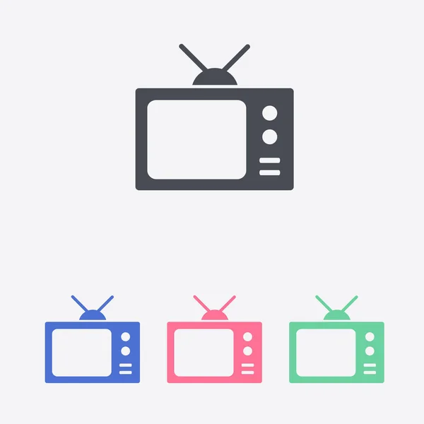 Икона телевидения . — стоковый вектор