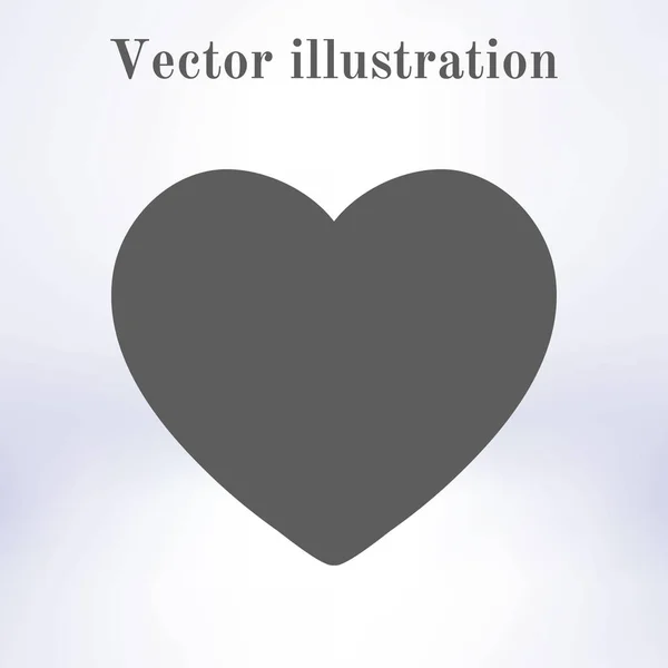 Saint Valentin Symbole Coeur Plat Illustration Vectorielle — Image vectorielle