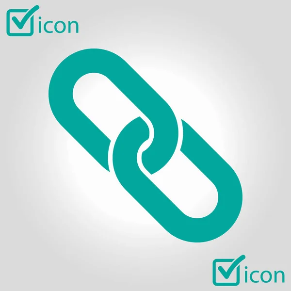 Enlace Icon Chain Único Eslabón Símbolo Enlace Icono Fuente — Vector de stock