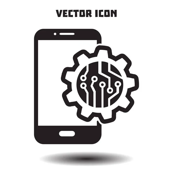 Elektronischer Schaltkreis Der Technologischen Vorrichtung Technologie Schema Quadratisches Symbol — Stockvektor