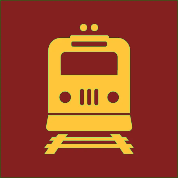 Het Pictogram Van Trein Metro Zeppelin Railway Station Teken — Stockvector