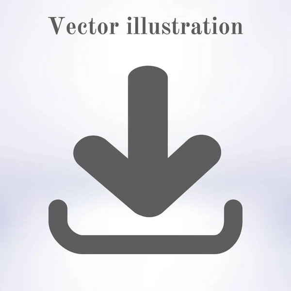 Télécharger Icône Bouton Téléchargement Style Plat — Image vectorielle