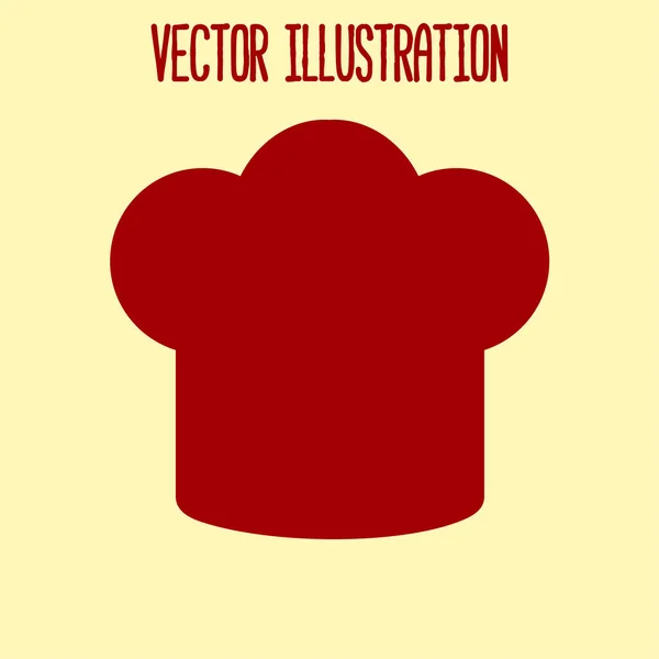 Chef Sombrero Signo Icono Sombrero Símbolo Cocina — Vector de stock