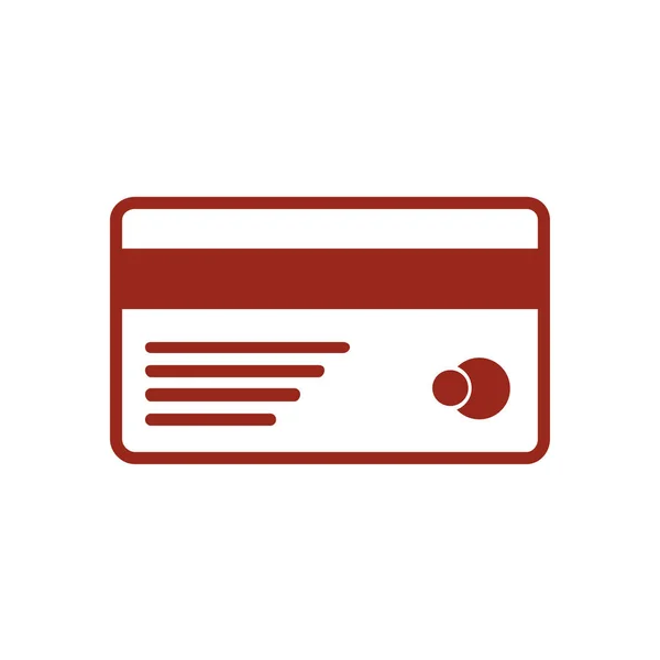 Vector Creditcard Pictogram Platte Ontwerpstijl Eps — Stockvector