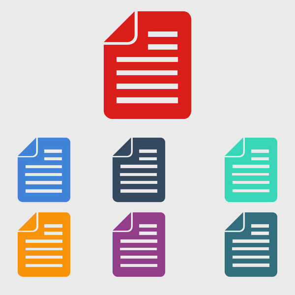 значок документа. векторная иллюстрация