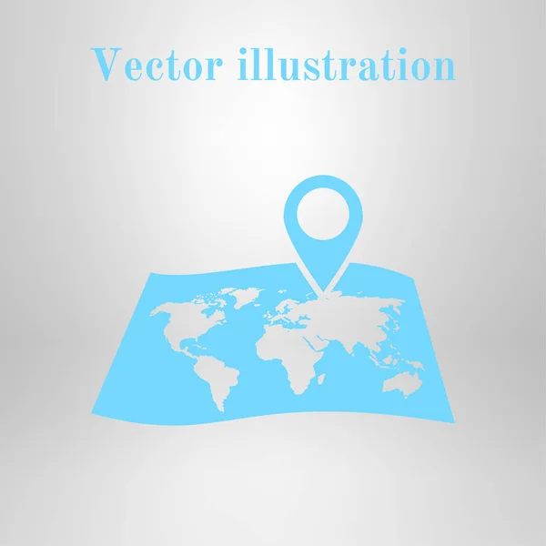 Carte Avec Une Icône Broche Carte Navigation Simbol — Image vectorielle