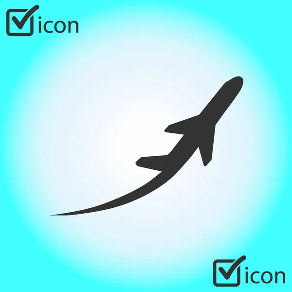 Flybilletter Flybilletter Flyrejser Take Silhuet Element Flysymbol Rejseikon Flad Design – Stock-vektor