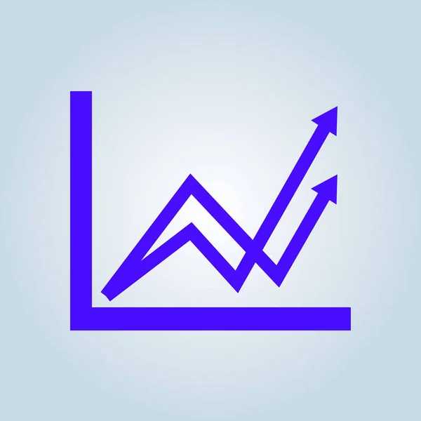 Gráfico Negócios Ícone Plano Gráfico — Vetor de Stock