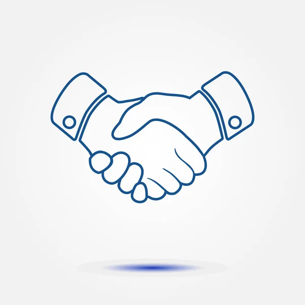 Handshake Sign Icon Successful Business Symbol Flat Design Style — Stock Vector