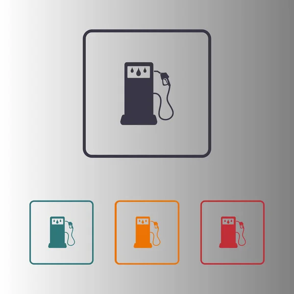 ガソリン ポンプのノズルのサイン ガソリン スタンドのアイコン フラットなデザイン スタイル — ストックベクタ