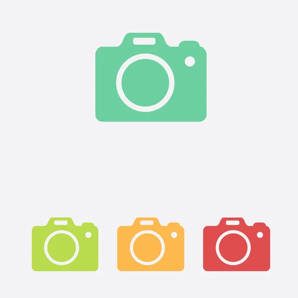 Simbolo Cámara Fotográfica Icono Signo Cámara Dslr Cámara Digital Estilo — Archivo Imágenes Vectoriales