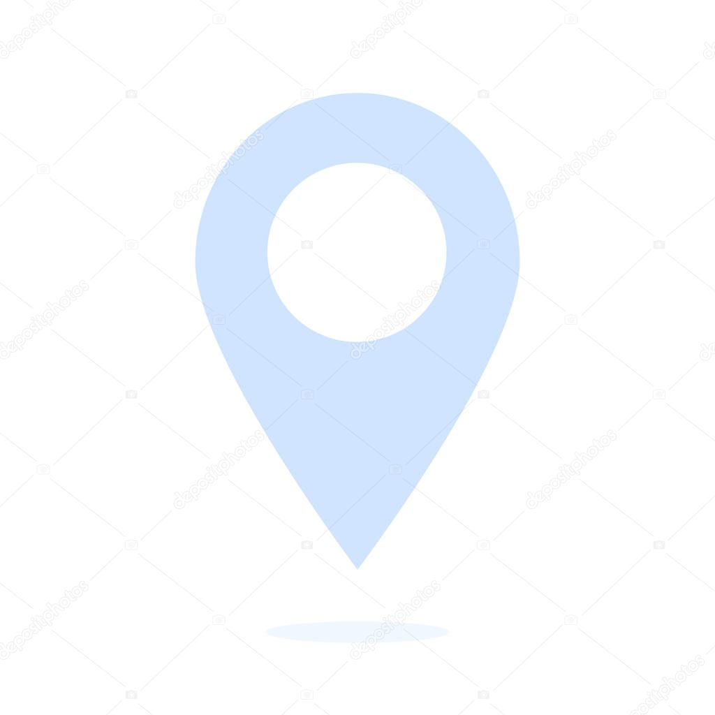 Map pointer icon. GPS location symbol. Flat design style. Vektor EPS 10.