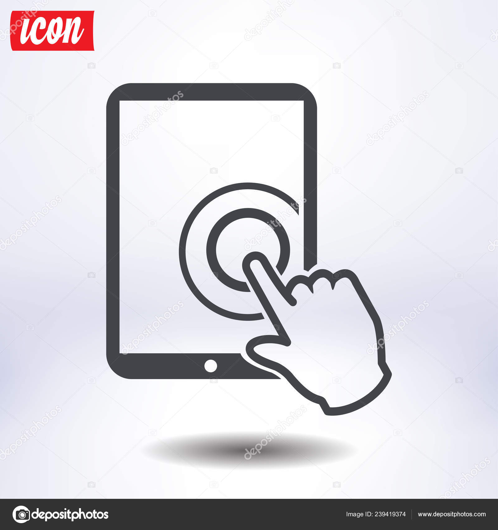 触摸屏平板标志图标手形指针符号 图库矢量图像 C Arhimicrostok