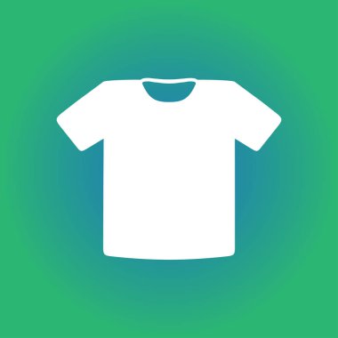 T-shirt işareti simgesi. Giysi sembolü. Düz tasarım stili.